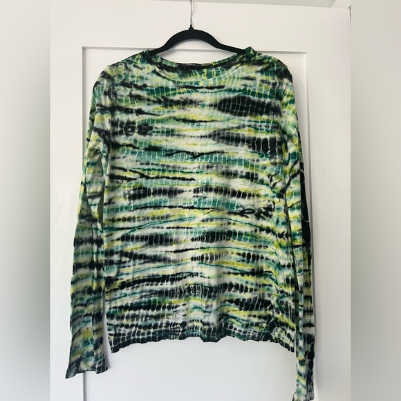 Proenza Schouler Multicolor Tie-Dye Long Sleeve Top - Picture 1 of 7